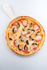 fresh and delicious pizza with filling