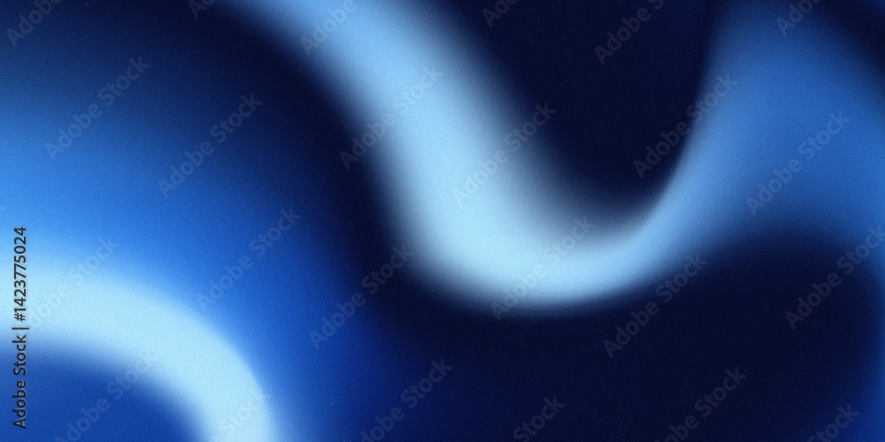 Poster futuristic abstract background. dark and light blue wave pattern background with noise texture effec
