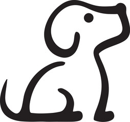 The dog simple icon. Vector ICON all icon Viktor,.