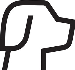 The dog simple icon. Vector ICON all icon Viktor,.