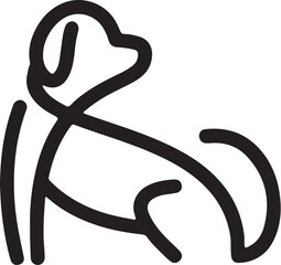 The dog simple icon. Vector ICON all icon Viktor,.