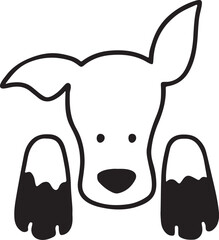 The dog simple icon. Vector ICON all icon Viktor,.
