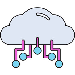 Cloud Service icon vector illustration