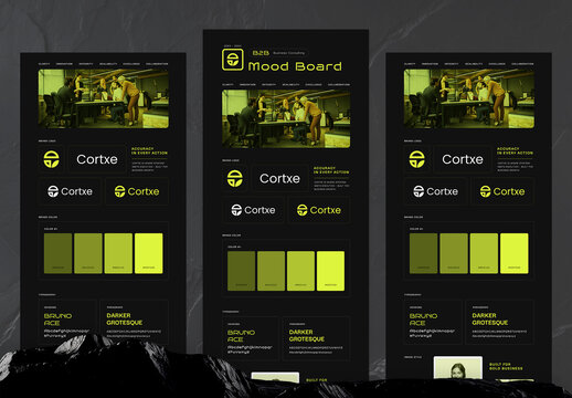 B2B Corporate Brand Consulting Moodboard Template