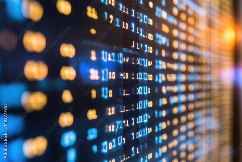 Poster binary code data stream