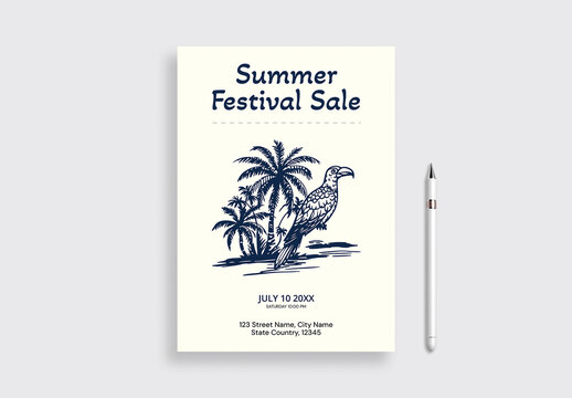 Summer Festival Sale Flyer Template