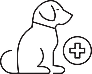 The dog simple icon. Vector ICON all icon Viktor