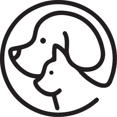 The dog simple icon. Vector ICON all icon Viktor