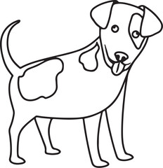 The dog simple icon. Vector ICON all icon Viktor