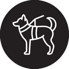 The dog simple icon. Vector ICON all icon Viktor