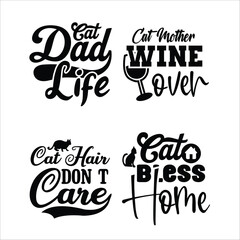 typography t shirts set design 