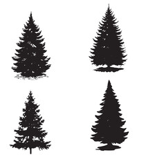 christmas trees set
