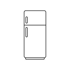 Vector image of a refrigerator. Household appliances. Home appliances. Help with household chores. Indispensable things for daily use.