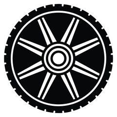 Obraz premium isolated cutoff wheel tool on white background