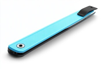 Compact Folding Knife with Blue Handle and Black Clip Ideal for Everyday Carry and Outdoor Act