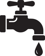 faucet with a drop of water