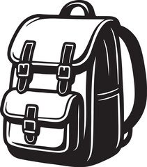 illustration of a black leather bag