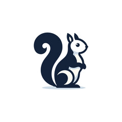 simple squirrel logo vector illustration
