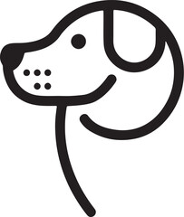 The dog simple icon. Vector ICON all icon Viktor.