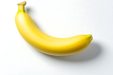 Single Banana on White