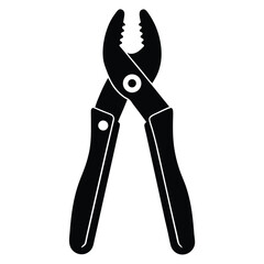 isolated locking pliers on white background