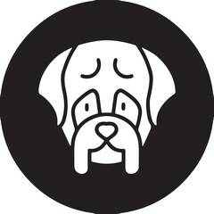 The dog simple icon. Vector ICON all icon Viktor