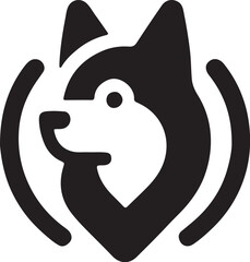The dog simple icon. Vector ICON all icon Viktor
