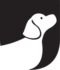 The dog simple icon. Vector ICON all icon Viktor