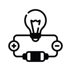 Have a look at this trendy glyph icon of light experiment