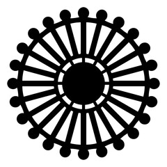 Geometric Shape In Black Outline 
