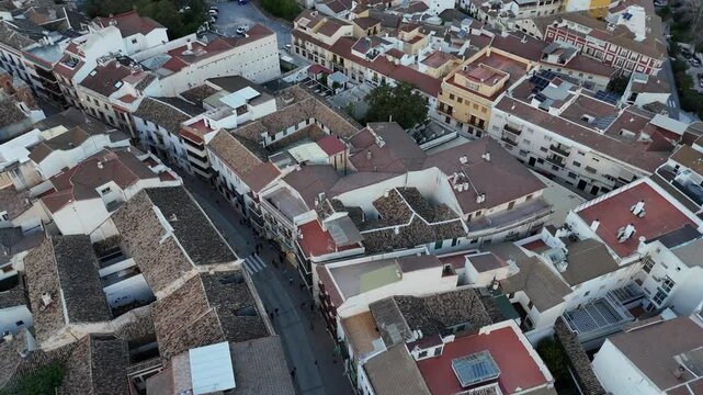 Priego de C&oacute;rdoba. Pueblo de Andaluc&iacute;a. Vista de Drone