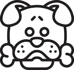 The dog simple icon. Vector ICON all icon Viktor