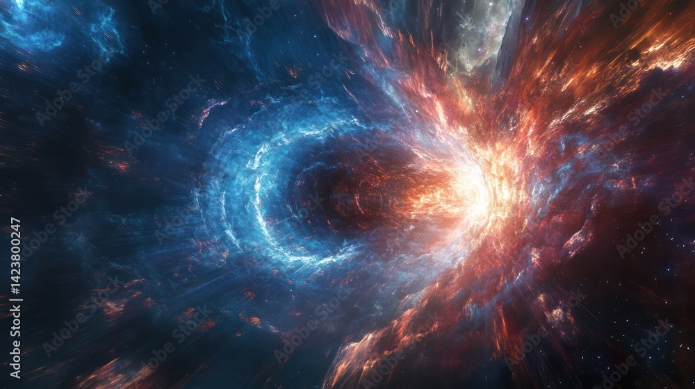 Canvas Prints a stunning celestial event showcasing radiant energy in deep space