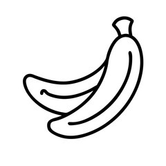 Illustration of a banana fruit tropical healthy food outline drawing vector art banana drawing icon art
