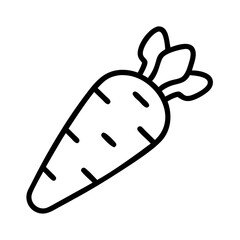 Carrot vegetable healthy food orange root vegetarian diet nutrition agriculture harvest icon vector