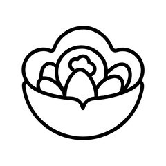 Outline flower floral blossom vector design element illustration graphic art nature bloom plant drawing garden beauty