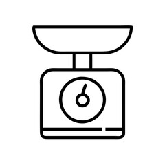 Illustration of kitchen scale food scale weight scale digital scale balance scale for cooking baking