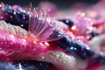 Augmented thread visual effect over fabric process creative coding textile hybrid artisan innovation