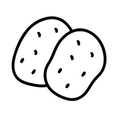Potato vector illustration, potato clip art, potato drawing, potato icon, potato outline, potato food art