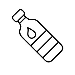 Bottle of water vector illustration, liquid container, drink bottle, plastic bottle, beverage bottle line art