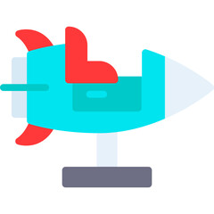 Obraz premium Rocket icon vector illustration