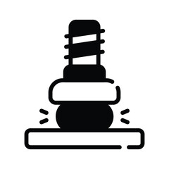 Grab this handy glyph style icon of hydraulic press