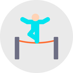 Hanging from Ropes icon vector illustration