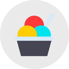 Icecream in Cup icon vector illustration
