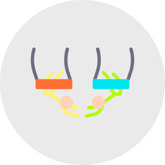 Two Persons Hanging icon vector illustration