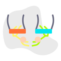 Two Persons Hanging icon vector illustration