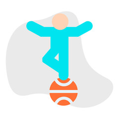 Walking on Balls icon vector illustration