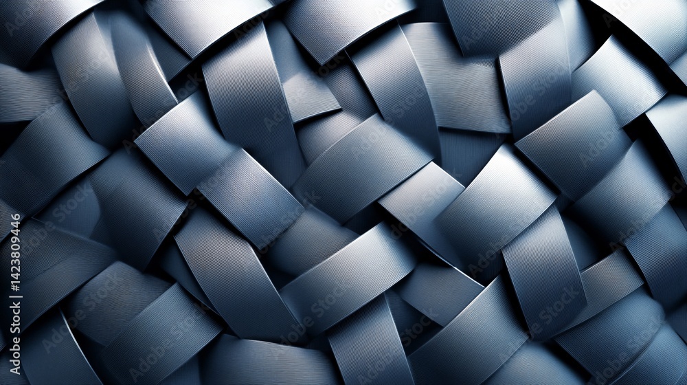 Aufkleber Abstract metallic structure forming a woven pattern background