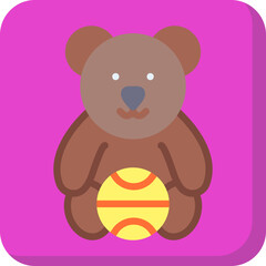 Bear Performing icon vector illustration