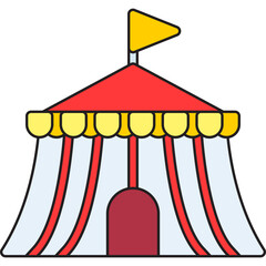 Circus Tent II icon vector illustration